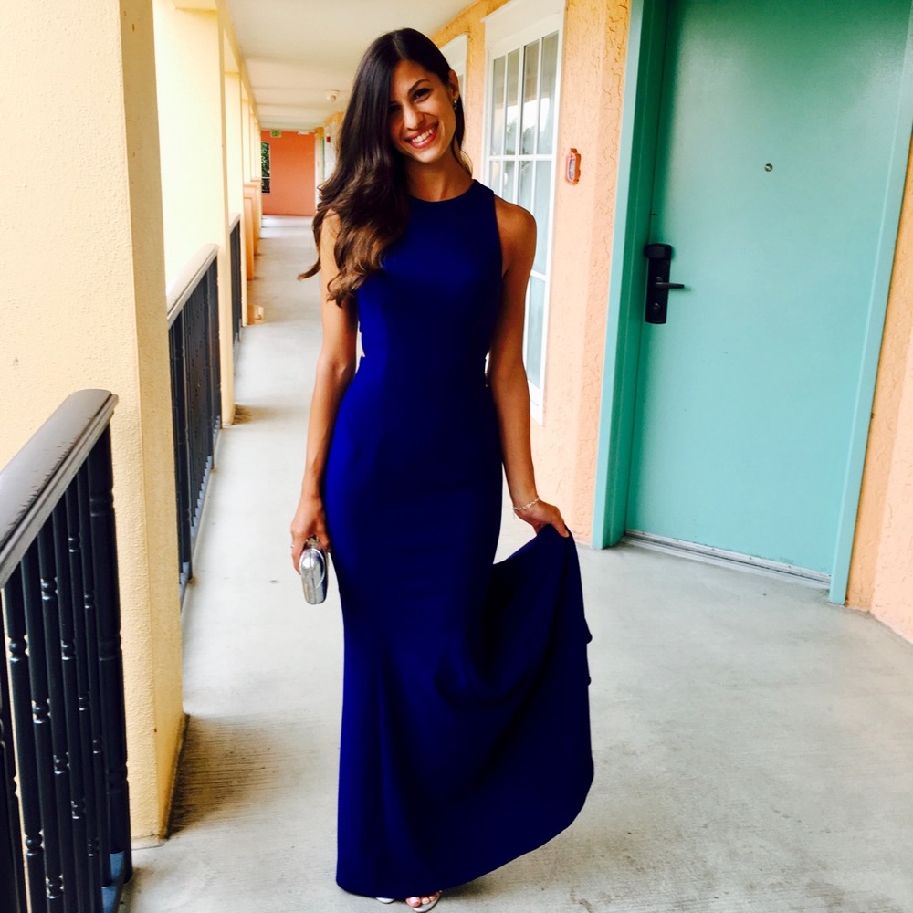Betsy & Adam Royal Blue Evening Gown Size 2